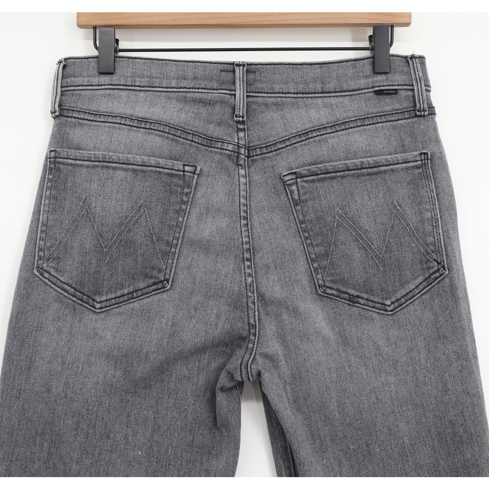 Mother Women The Pixie Dazzler Ankle Fray Button Fly Digging up Dirt Grey Sz 30 - Picture 4 of 12